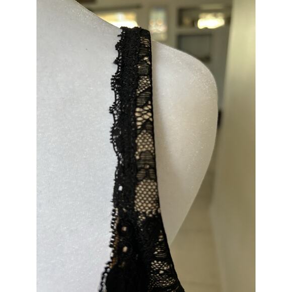 VTG Black Lace Bra 36DDD Sexy Witchygoth Goth Vamp Steampunk 90s Y2K Fredricks - Picture 7 of 7